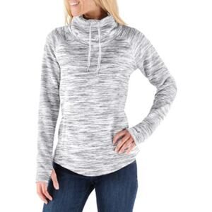 Marmot Annie Quilted Sweatshirt Pullover Cowl Neck Raglan Outdoor Gray Small